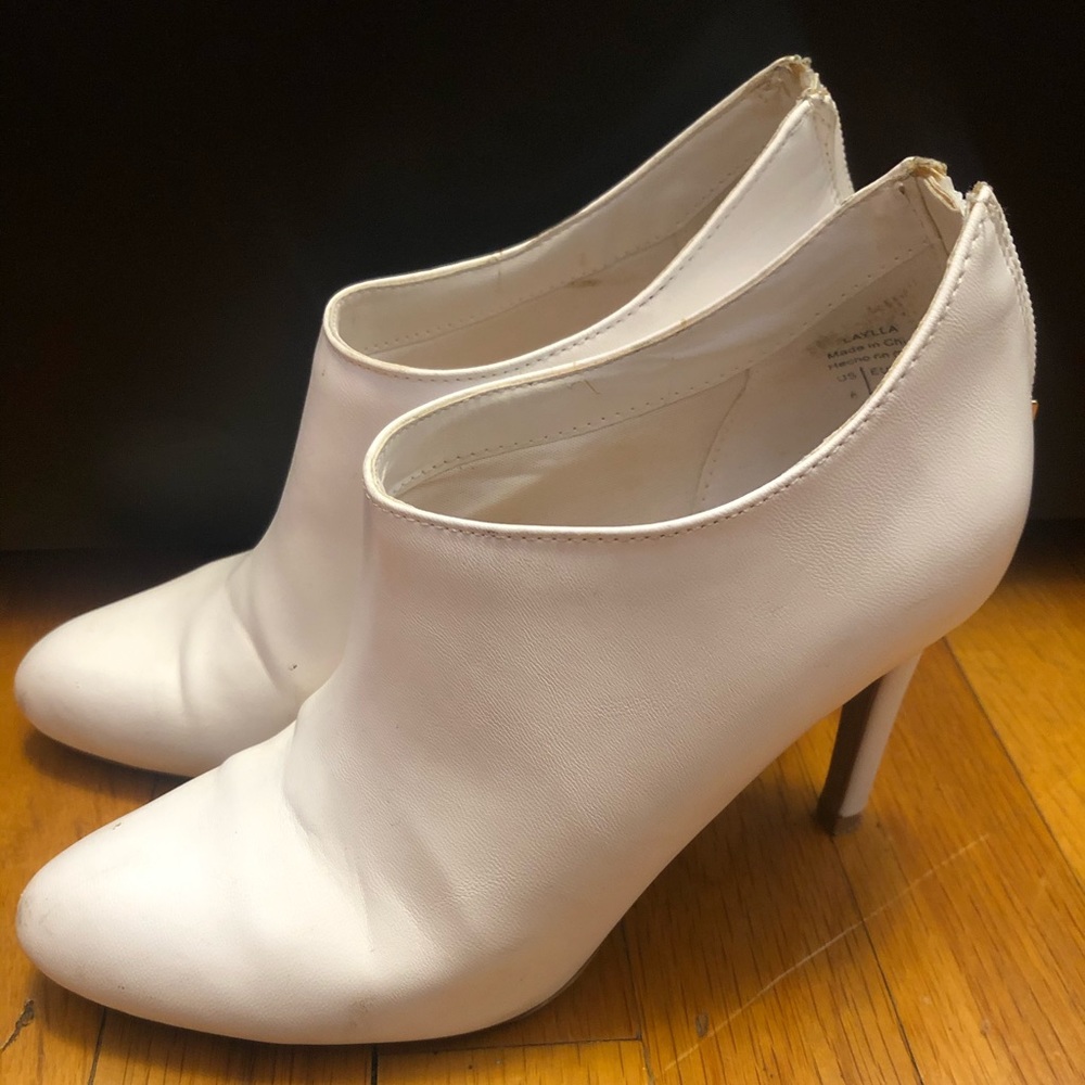 White ankle boots